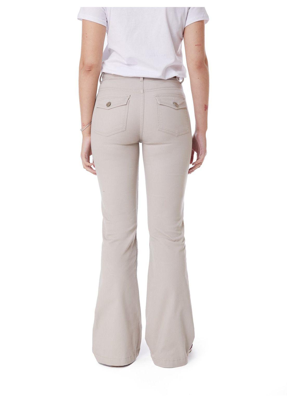 PANTALON FEEL FLARE BOLSILLO C/ TAPETAS BEIGE EFESIS-3