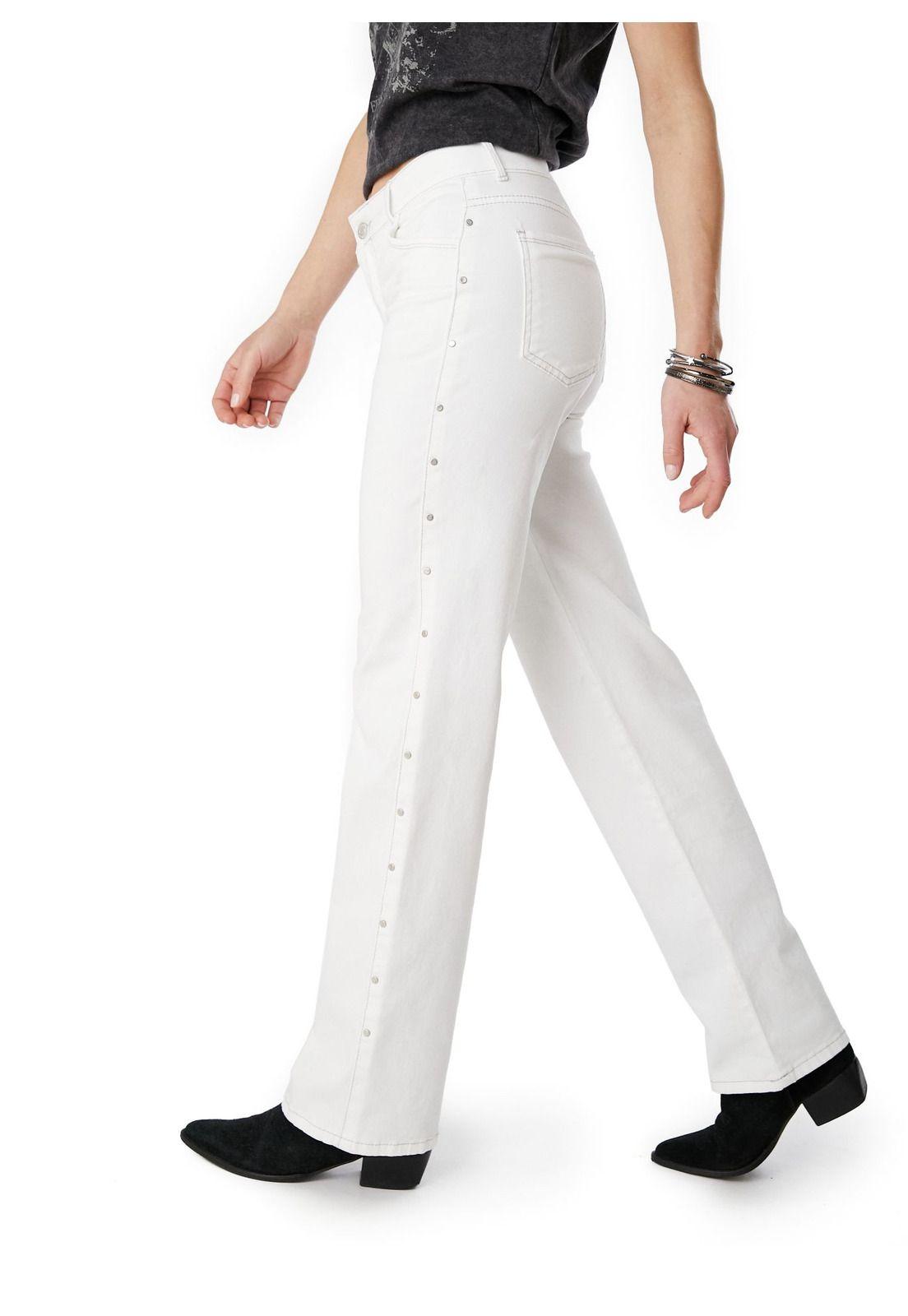 PANTALON RUBRUN RECTO TACHAS EN COSTADOS BLANCO EFESIS-2