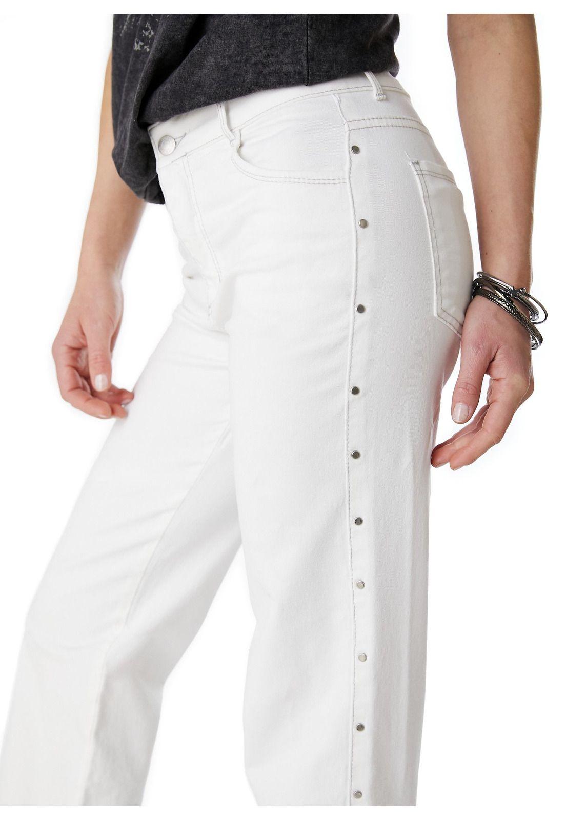 PANTALON RUBRUN RECTO TACHAS EN COSTADOS BLANCO EFESIS-5