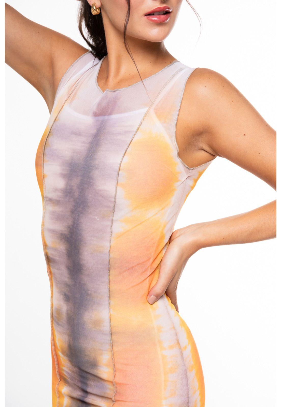 Vestido Tayri Malla Estampada Multicolor Efesis-2