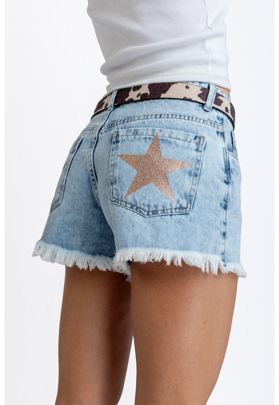 SHORT PANUCA ROTURAS ESTAMPADO ESTRELLA AZUL LIGTH EFESIS-4