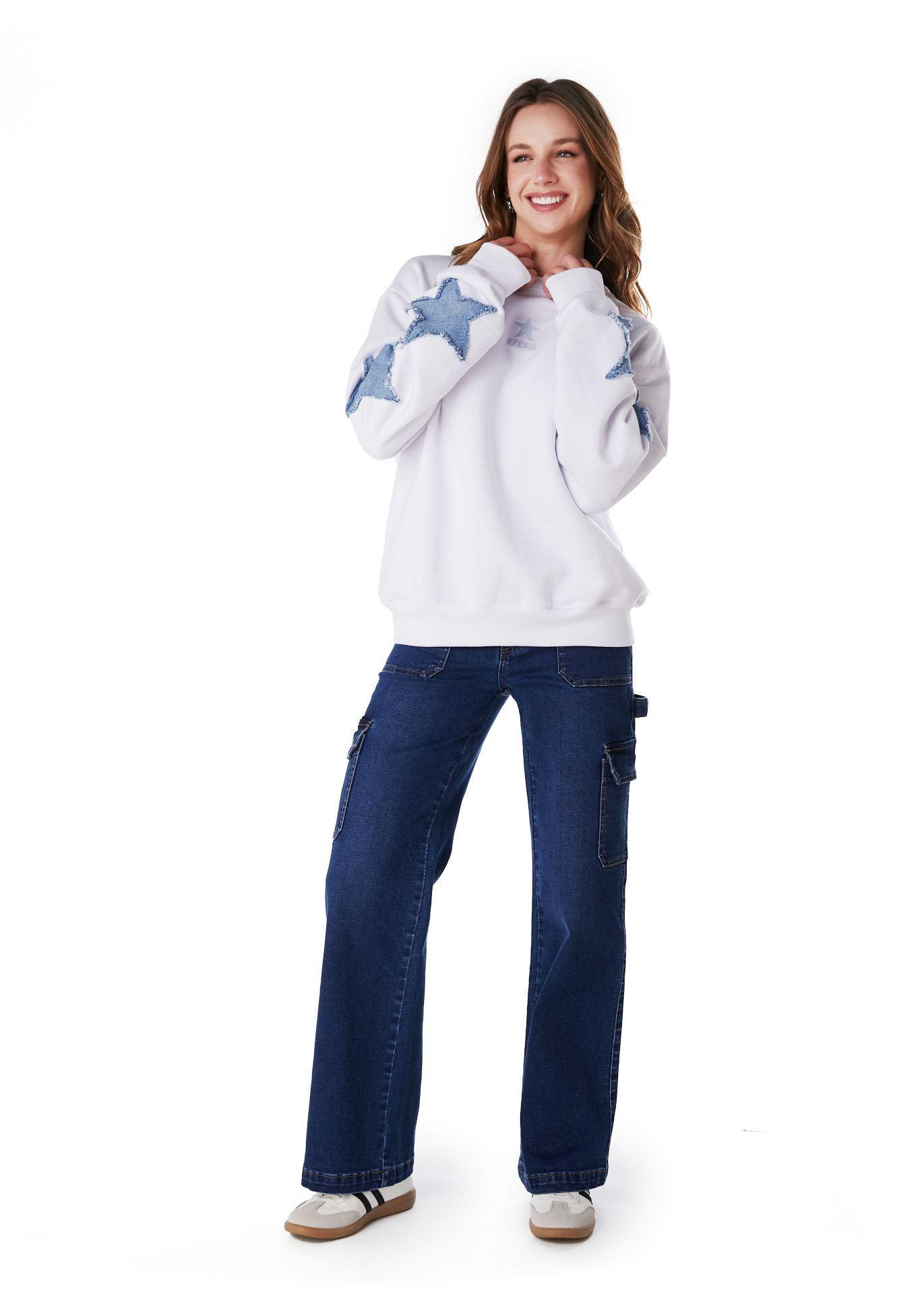 Jeans Naos Palazzo Cargo Azul Medio-0