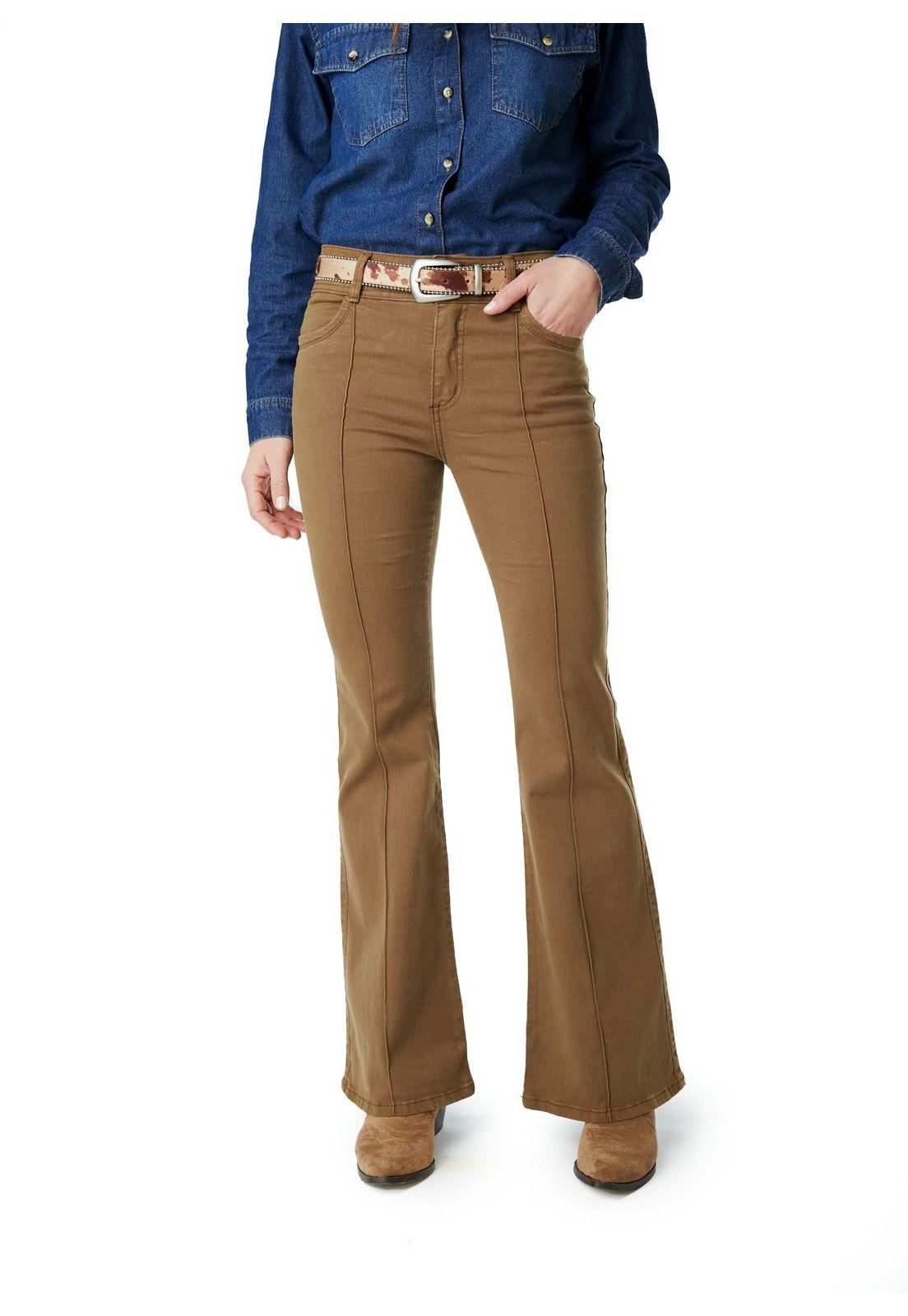 PANTALÓN CAPUCHINO FLARE ALFORZAS CAFÉ EFESIS-1