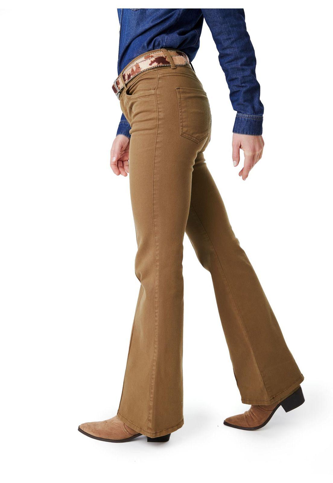 PANTALÓN CAPUCHINO FLARE ALFORZAS CAFÉ EFESIS-2