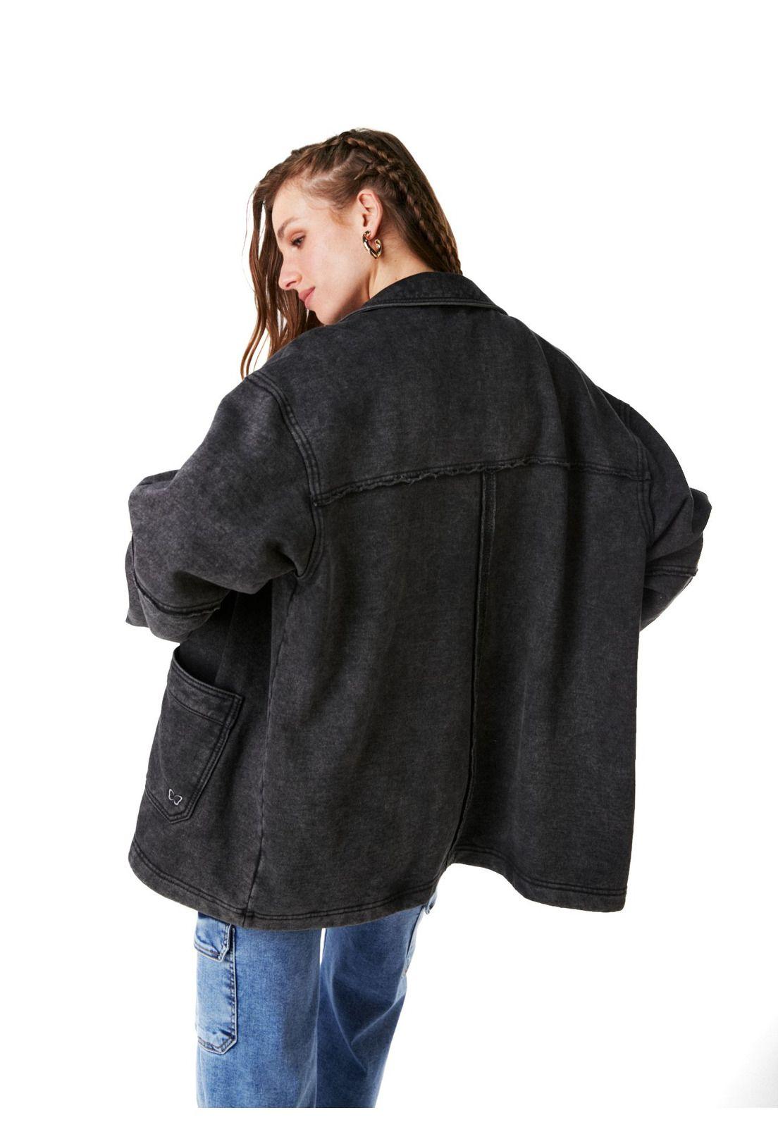 POLERÓN KENNY OVERSIZE ABOTONADO GRAVILLADO GRAFITO EFESIS-3