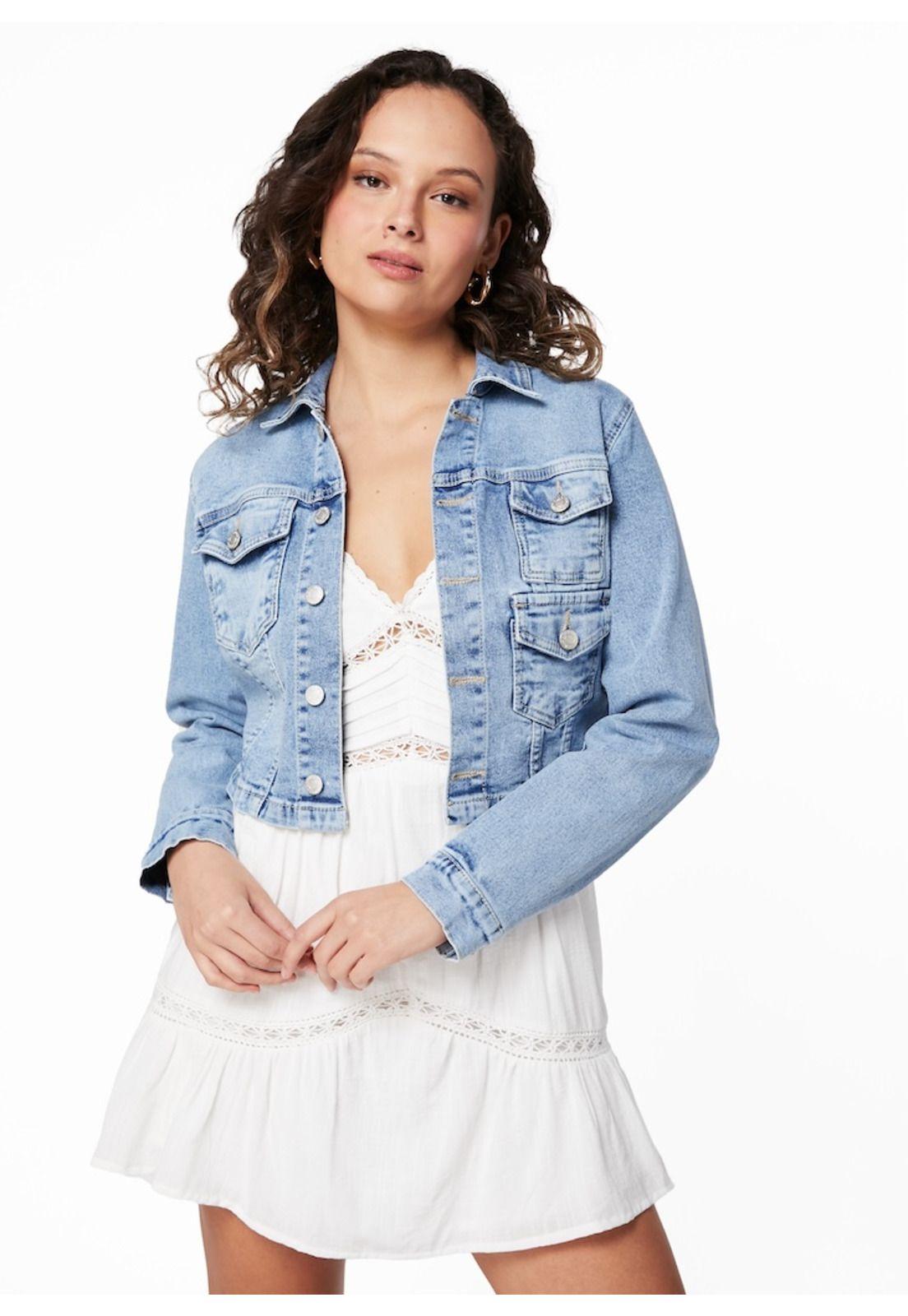 CHAQUETA PRETA CROP BOLSILLOS Y BASTA-0