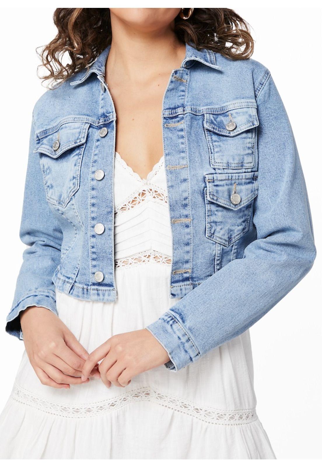 CHAQUETA PRETA CROP BOLSILLOS Y BASTA-1