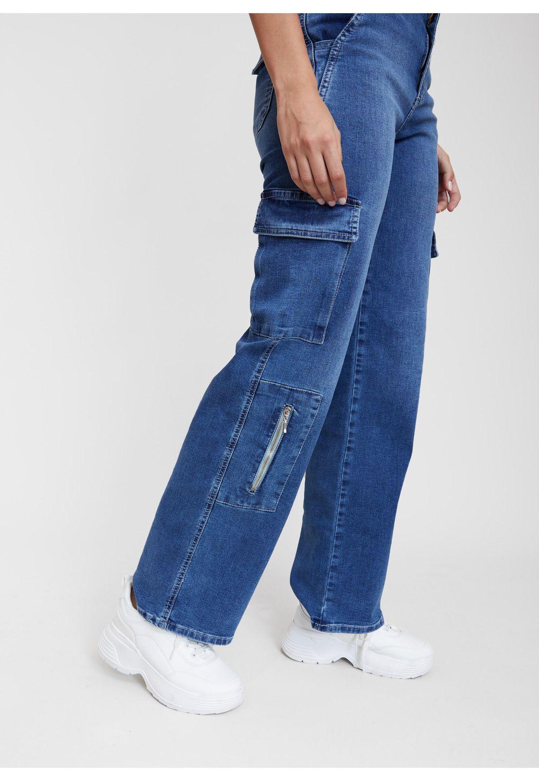 Jeans Lina Wide Cargo Azul Efesis-3
