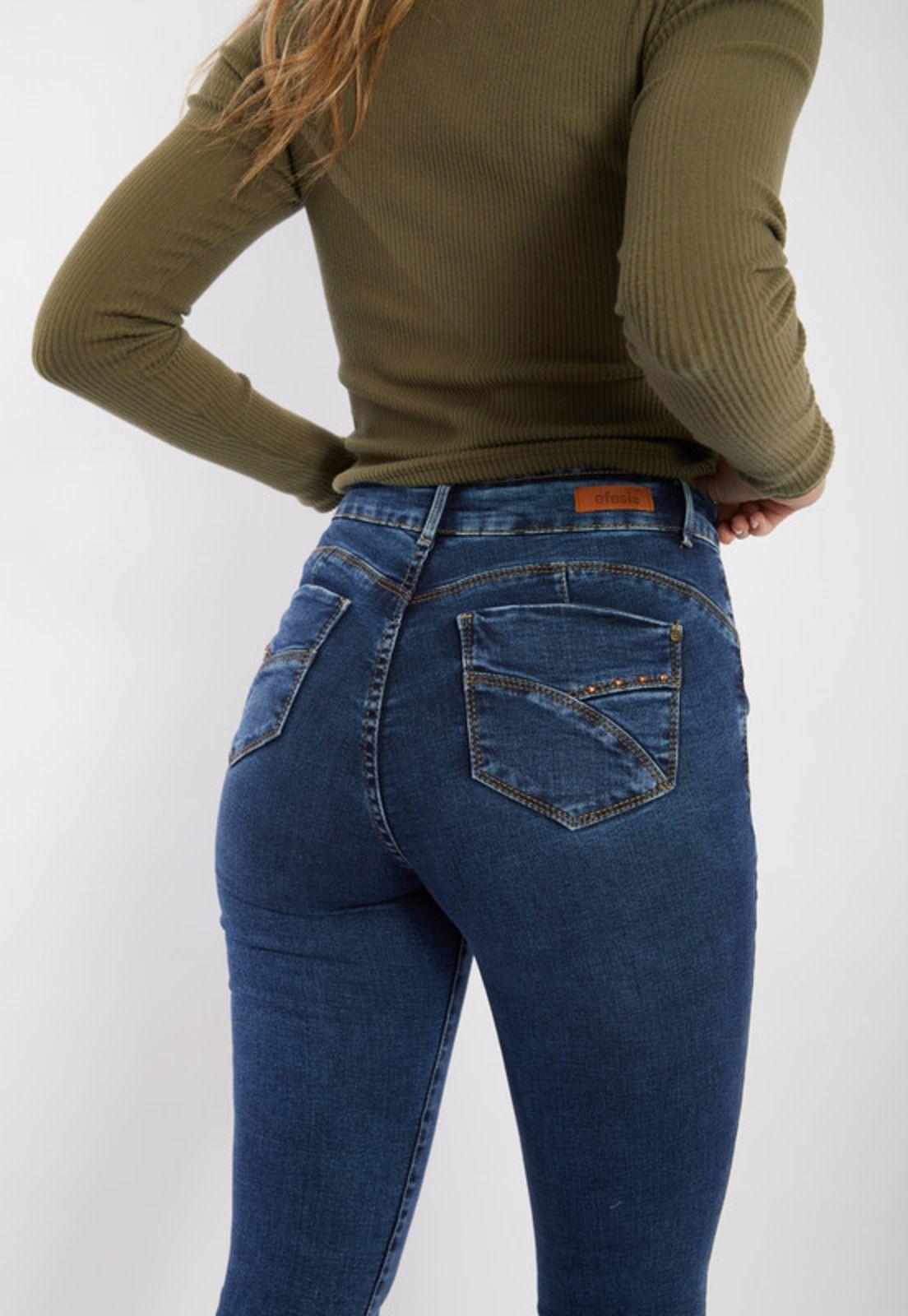 Jeans Skinny Bauti Push Up Y Tachas Azul-2
