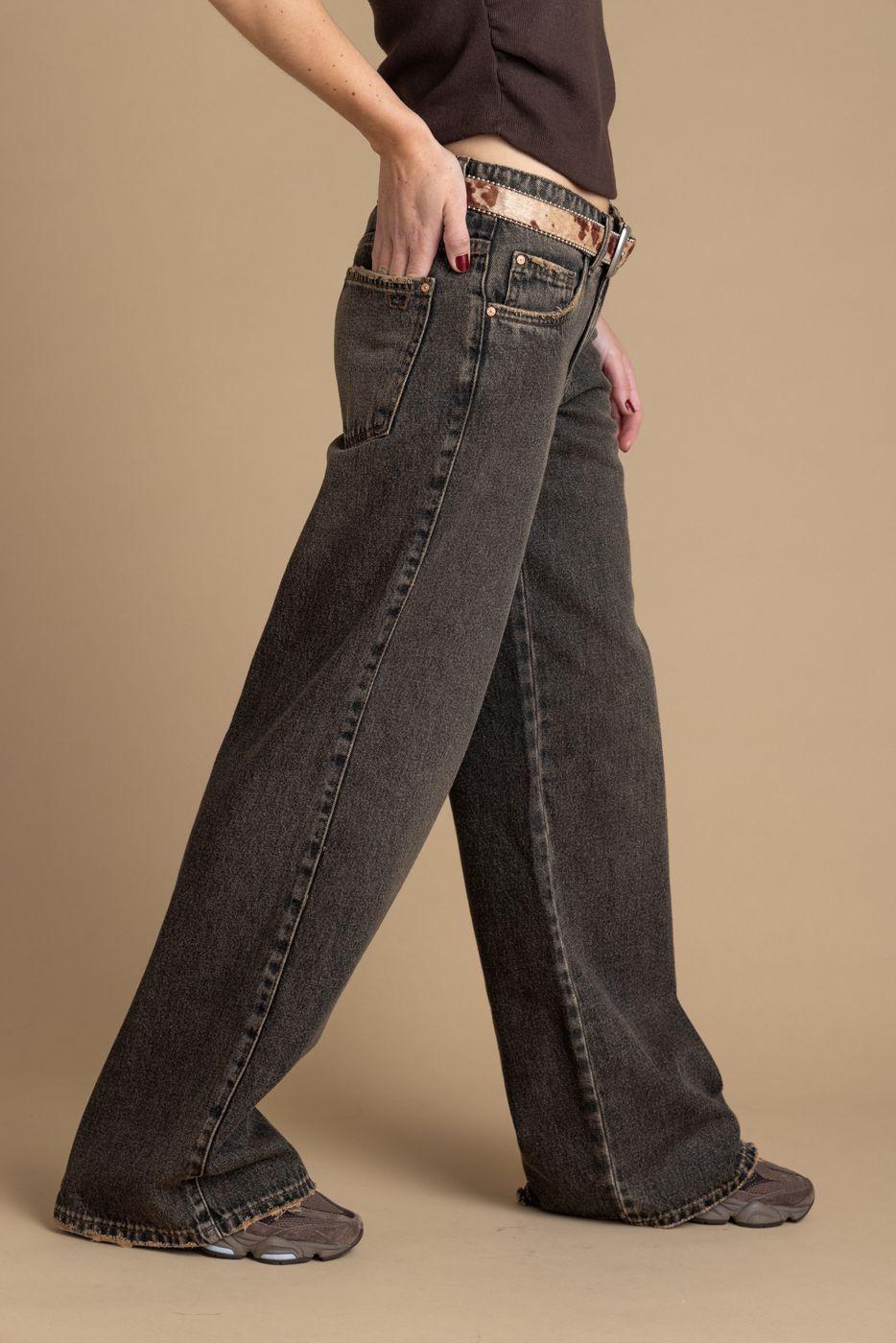 Jeans Zante Wide Sobreteñido Negro Efesis-2
