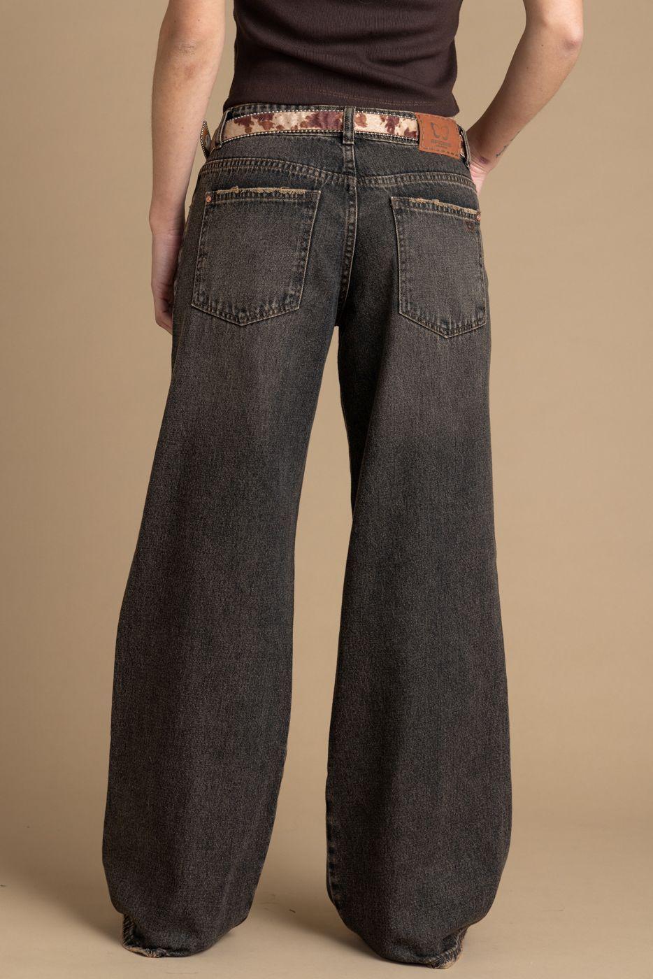 Jeans Zante Wide Sobreteñido Negro Efesis-3