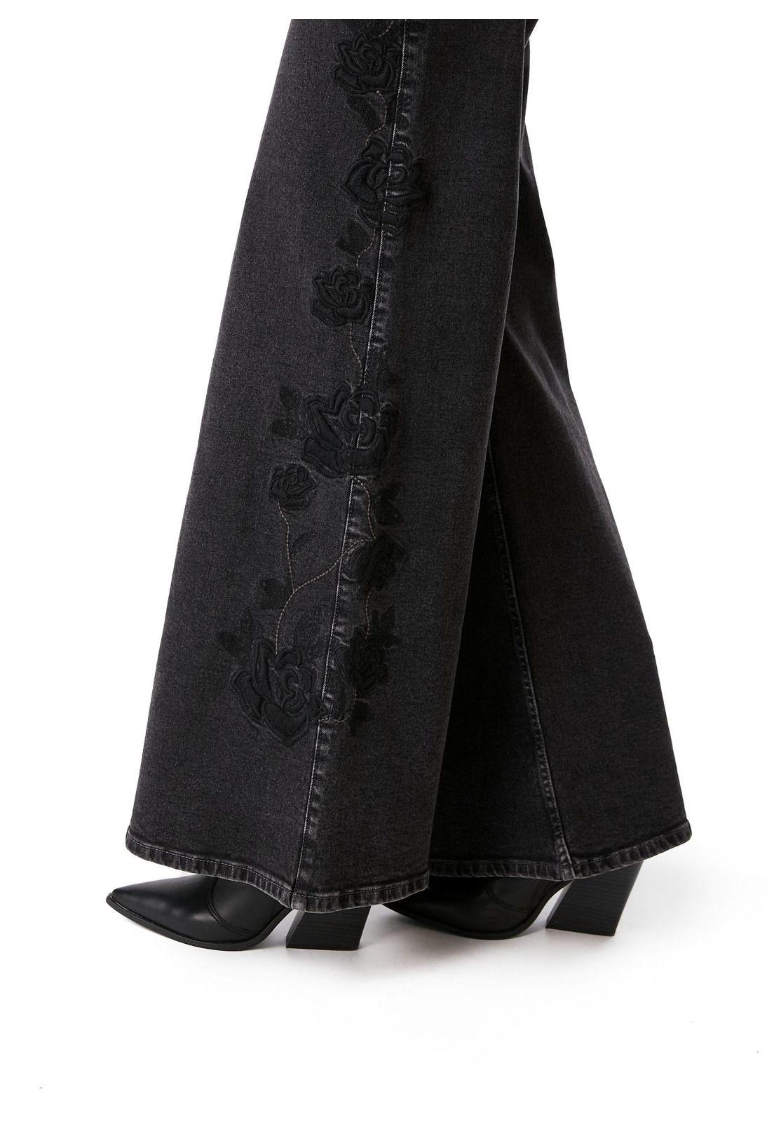 JEANS FLOWER PALAZZO C/ BORDADO NEGRO EFESIS-2