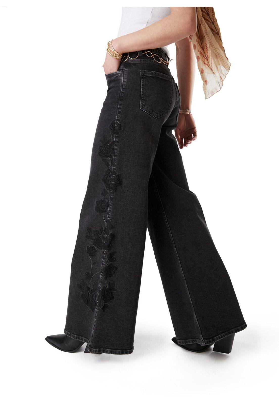 JEANS FLOWER PALAZZO C/ BORDADO NEGRO EFESIS-3