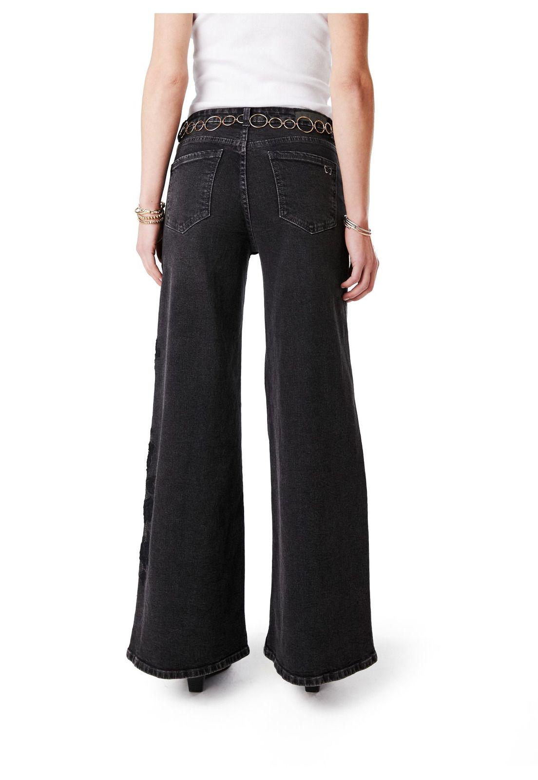 JEANS FLOWER PALAZZO C/ BORDADO NEGRO EFESIS-5