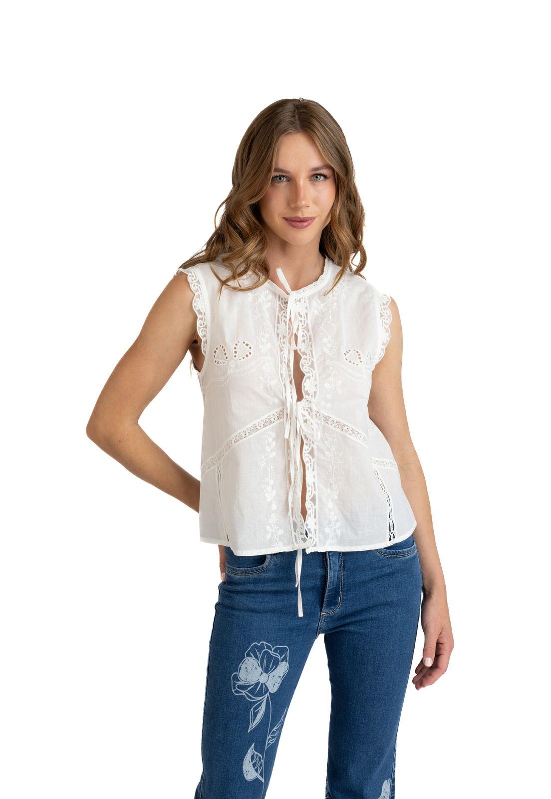 BLUSA LOREIN BRODERIE AMARRAS BLANCO EFESIS-1