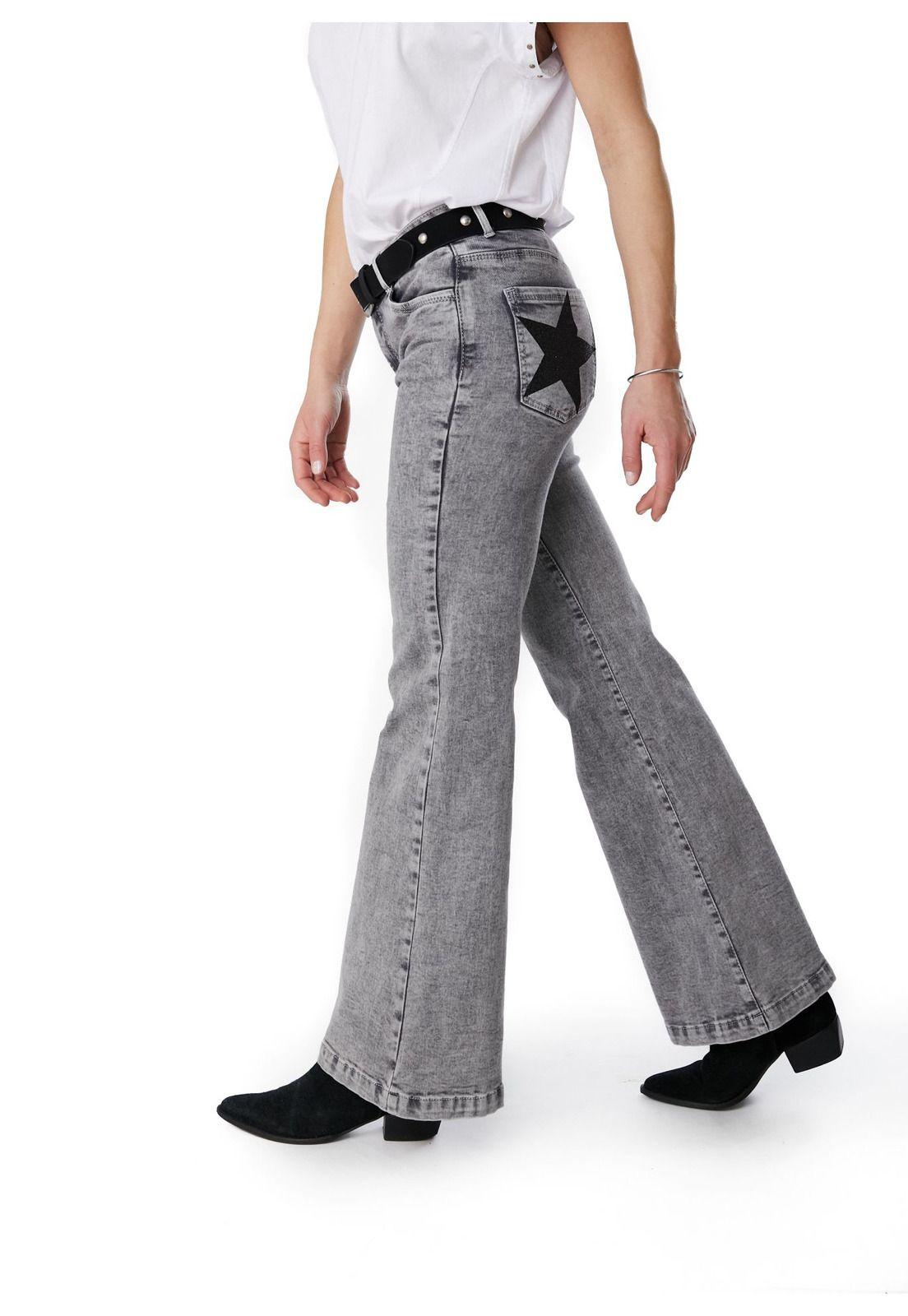 JEANS KENAI GRIS FLARE GRAVILLADO ESTRELLAS BOLSILLO EFESIS-2