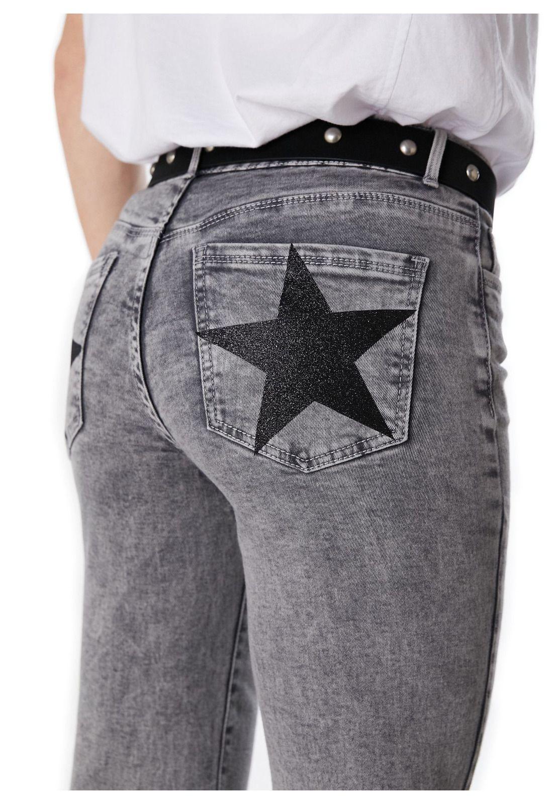 JEANS KENAI GRIS FLARE GRAVILLADO ESTRELLAS BOLSILLO EFESIS-4