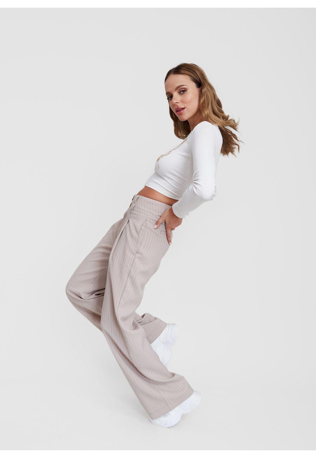 Pantalón Kel Tailoring Pretina Ancha Beige Efesis-3
