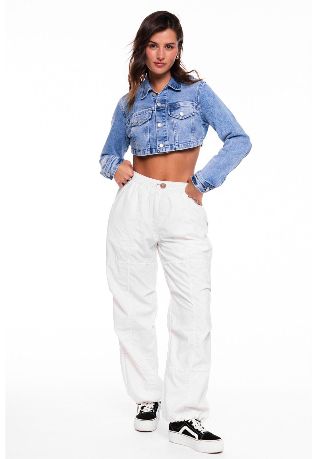 Pantalón Novo Parachute Hilo Contratono Blanco Efesis-0