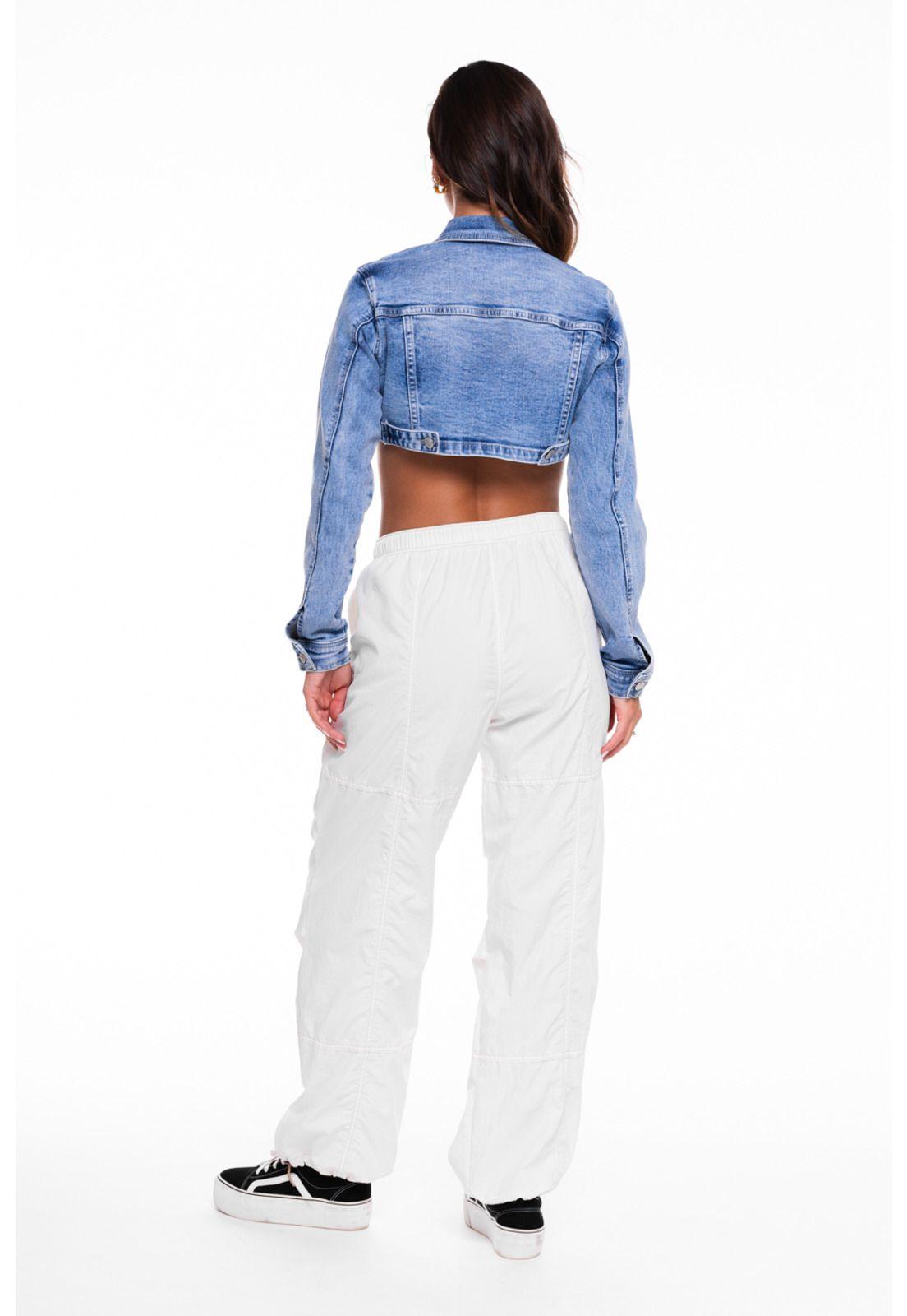 Pantalón Novo Parachute Hilo Contratono Blanco Efesis-3