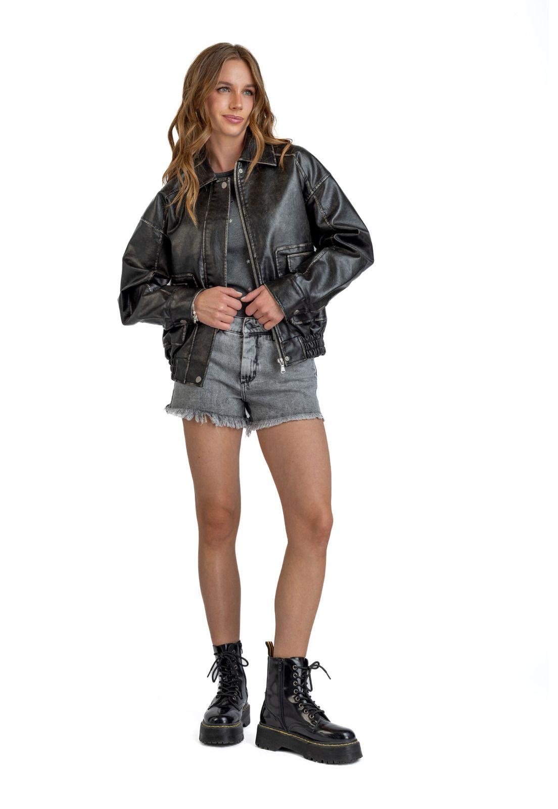 CHAQUETA SIENA BOMBER PU CAFÉ EFESIS-0