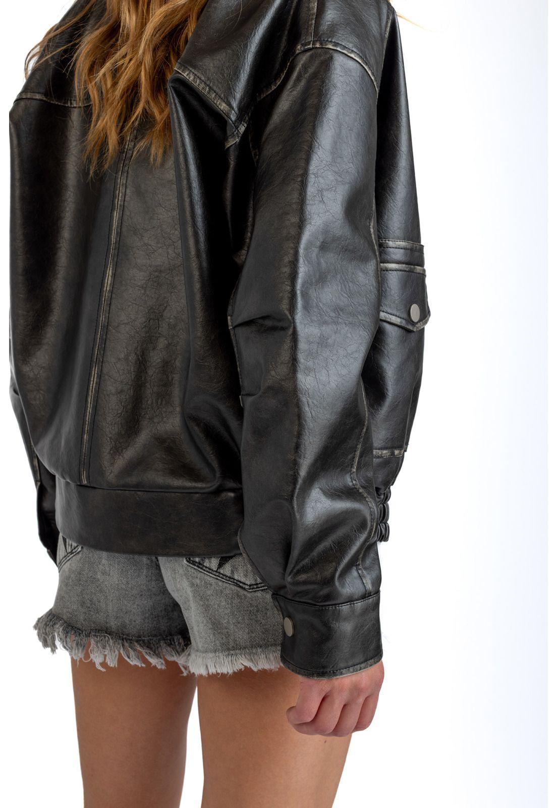 CHAQUETA SIENA BOMBER PU CAFÉ EFESIS-5