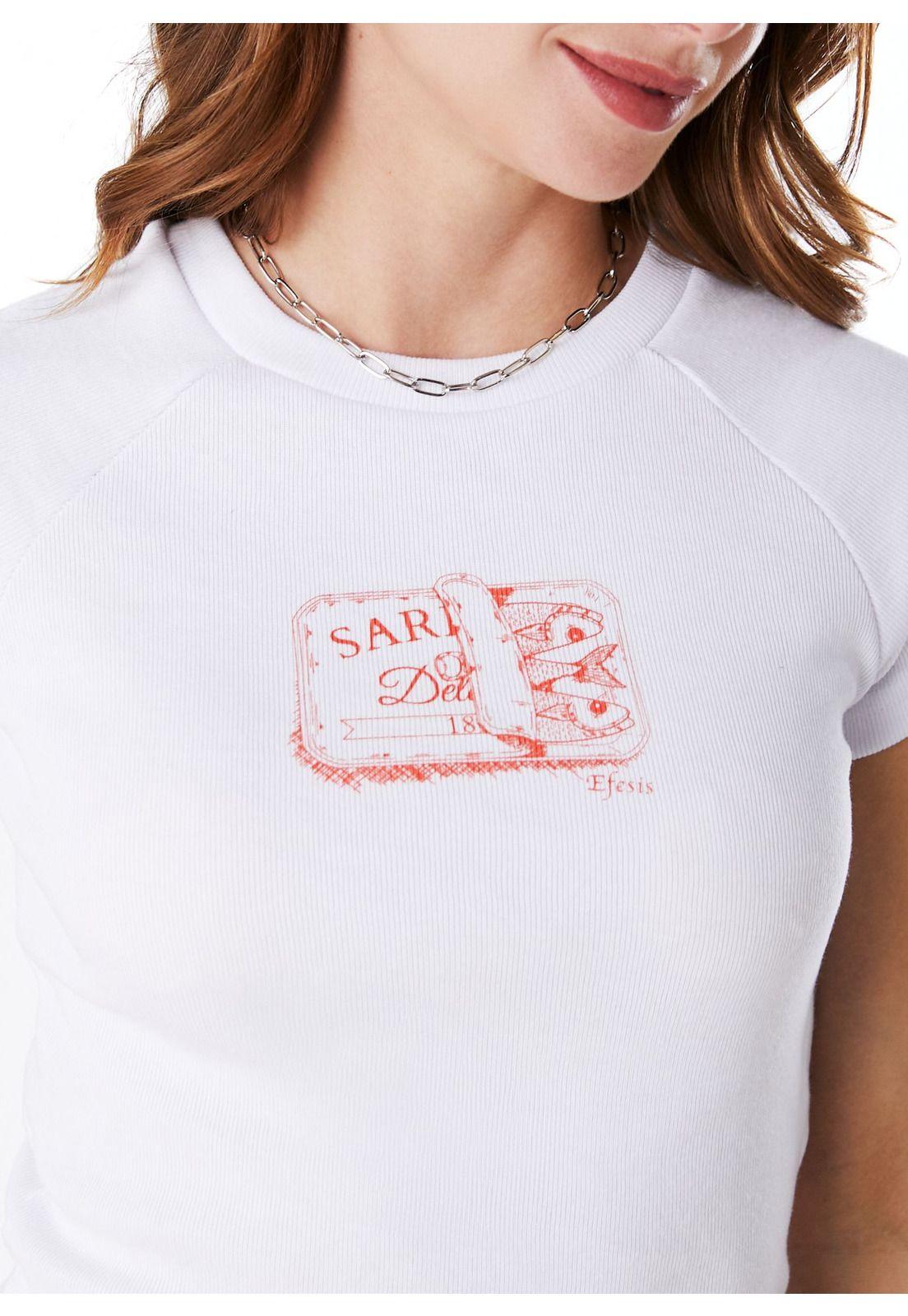 POLERA MILLER BABY TEE ESTAMPADA BLANCO EFESIS-5