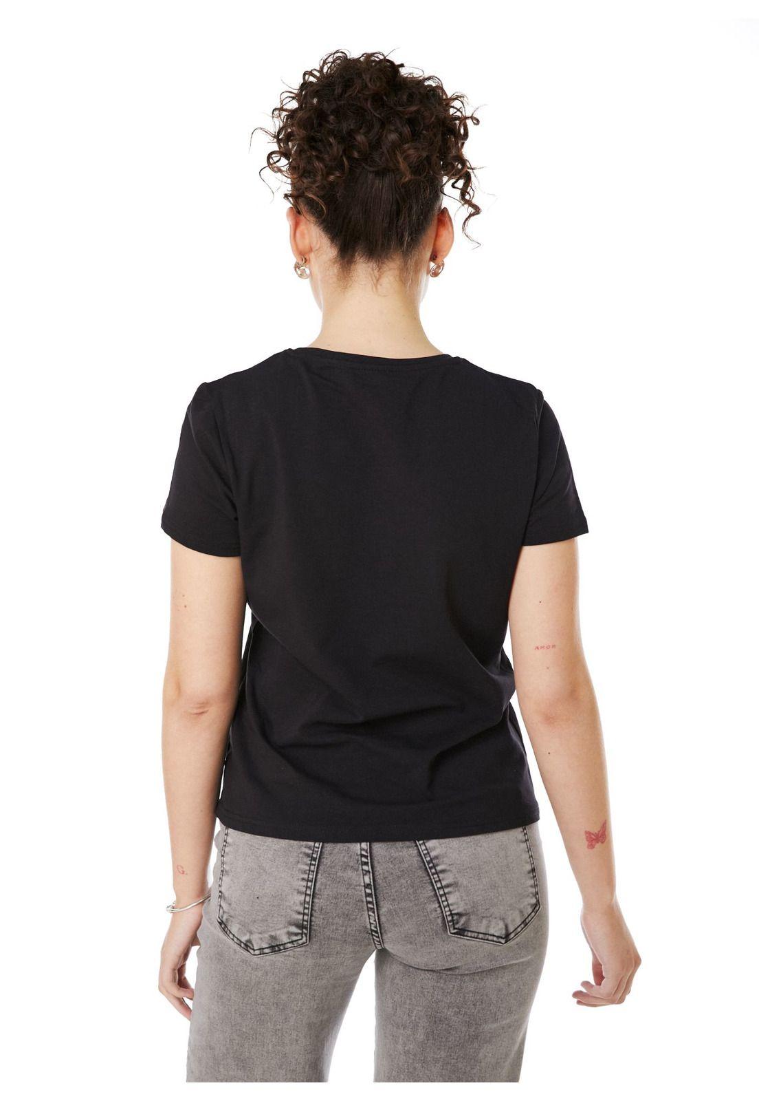 POLERA ANNIE REGULAR ESTAMPADO Y BORDADO NEGRO EFESIS-1