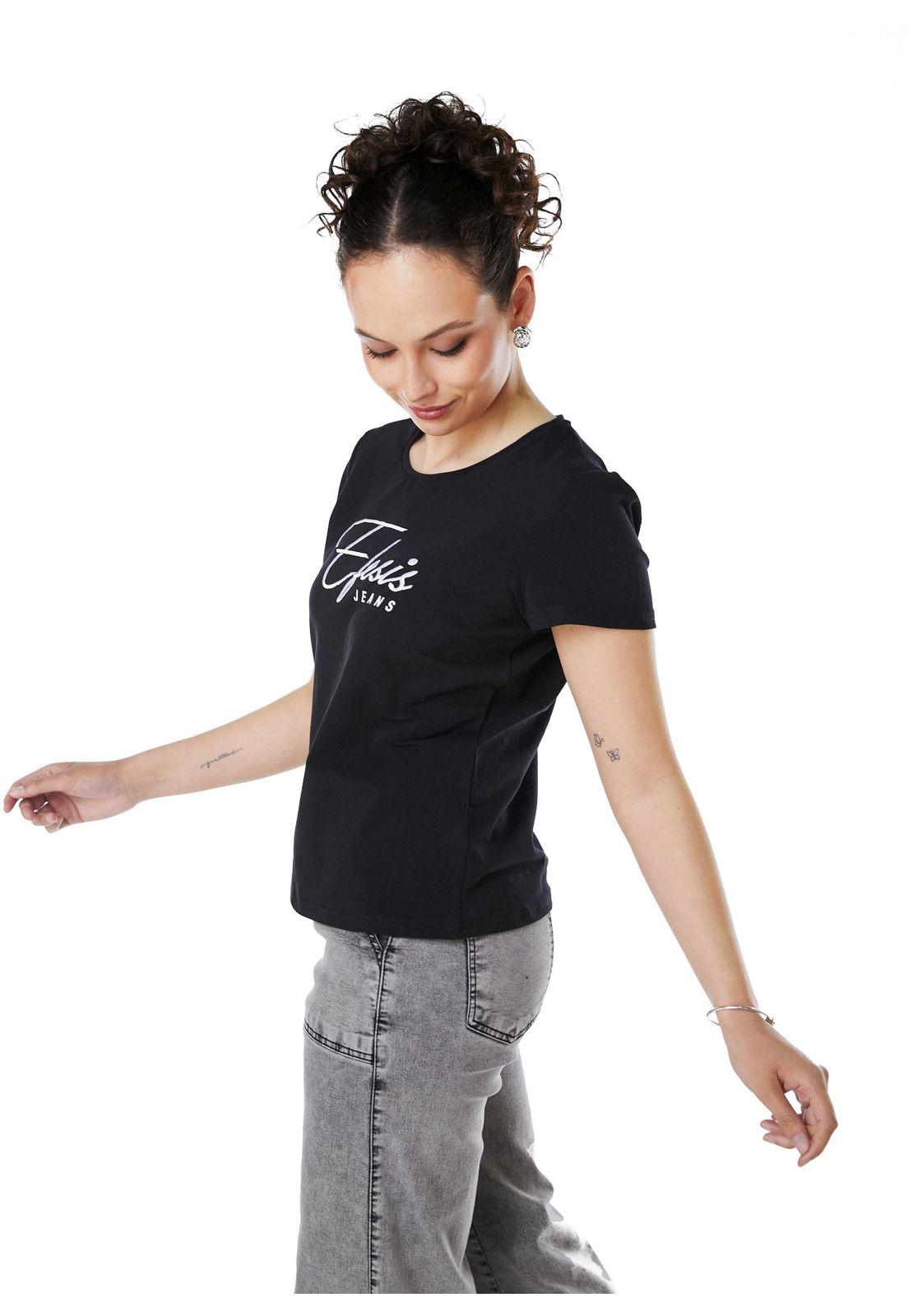 POLERA ANNIE REGULAR ESTAMPADO Y BORDADO NEGRO EFESIS-2