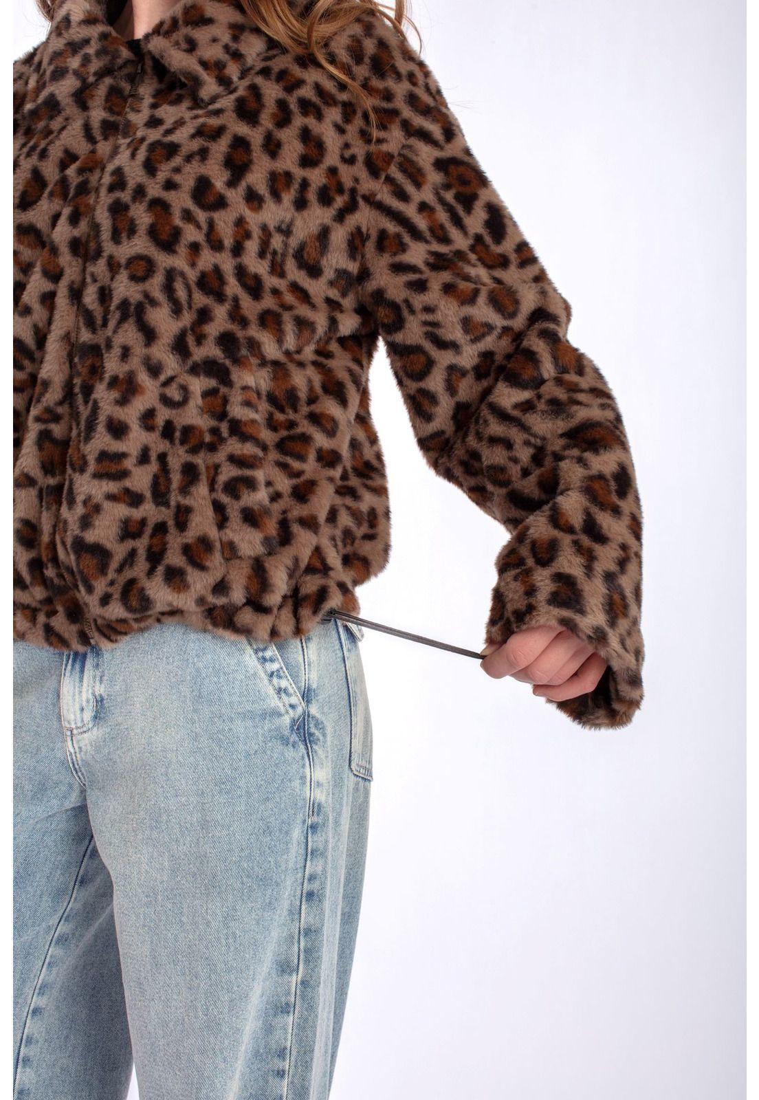 CHAQUETA ZANY REGULAR PELUDA ANINAL PRINT EFESIS-3
