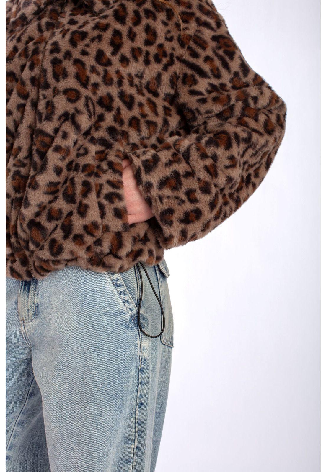 CHAQUETA ZANY REGULAR PELUDA ANINAL PRINT EFESIS-4