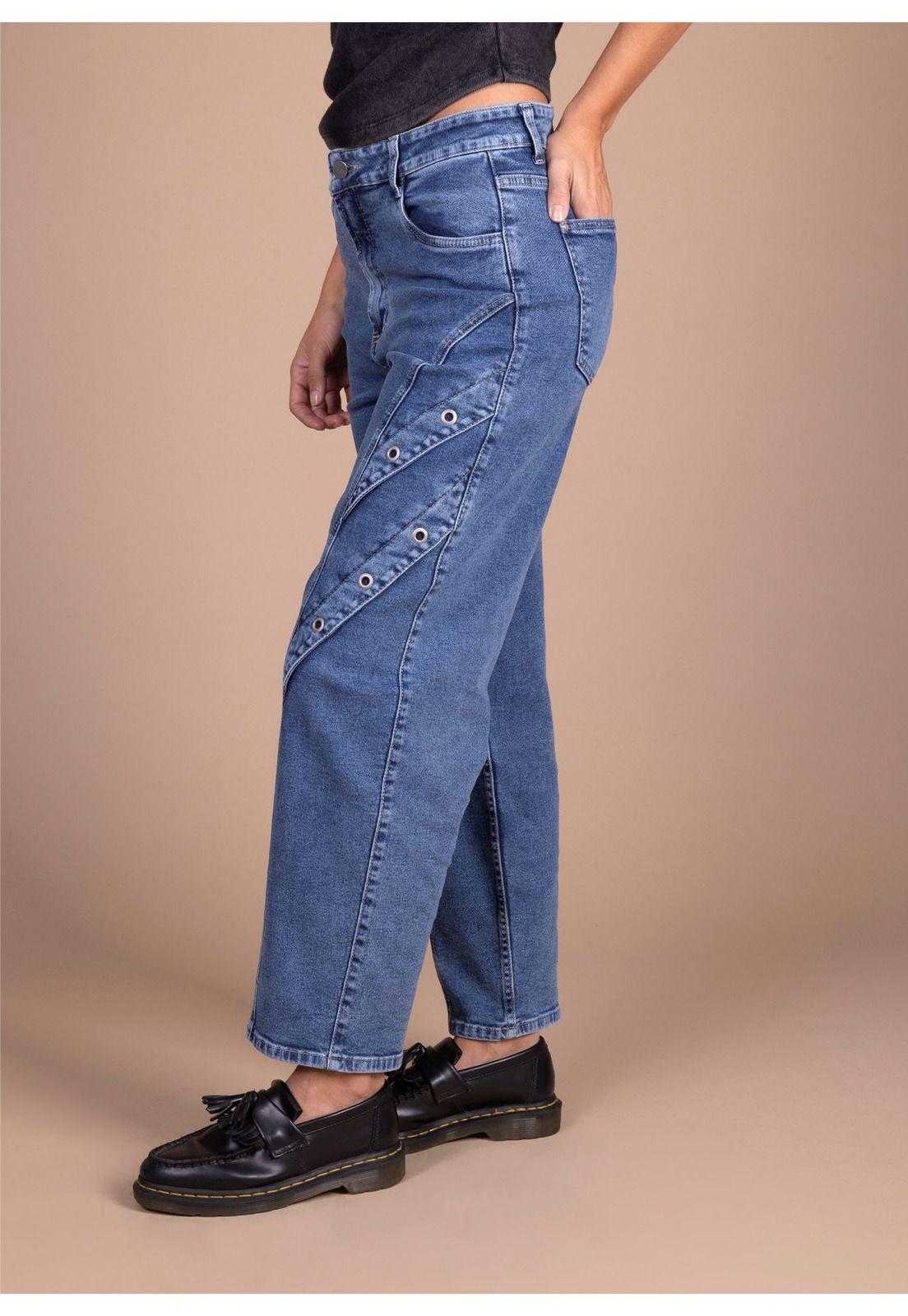 JEANS RIGEL BALLOON ALFORZA CON OJETILLOS AZUL EFESIS-2