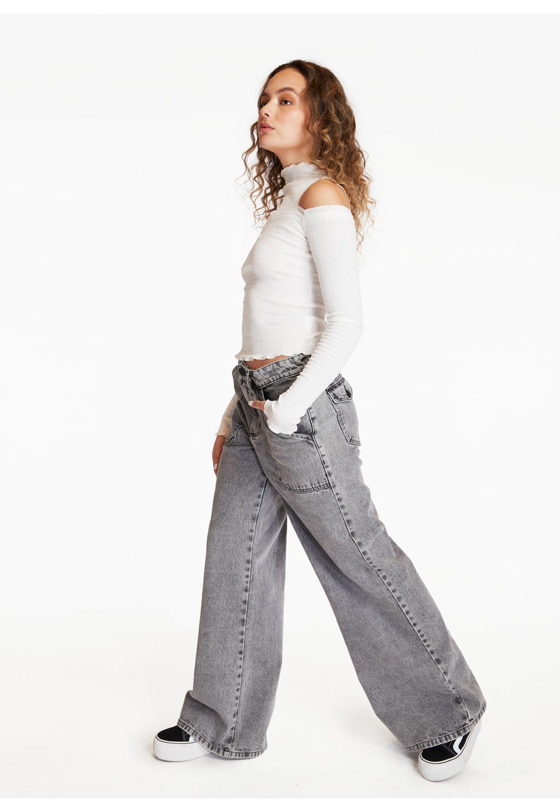 Jeans Deka Palazzo Gravillado Negro Efesis-1