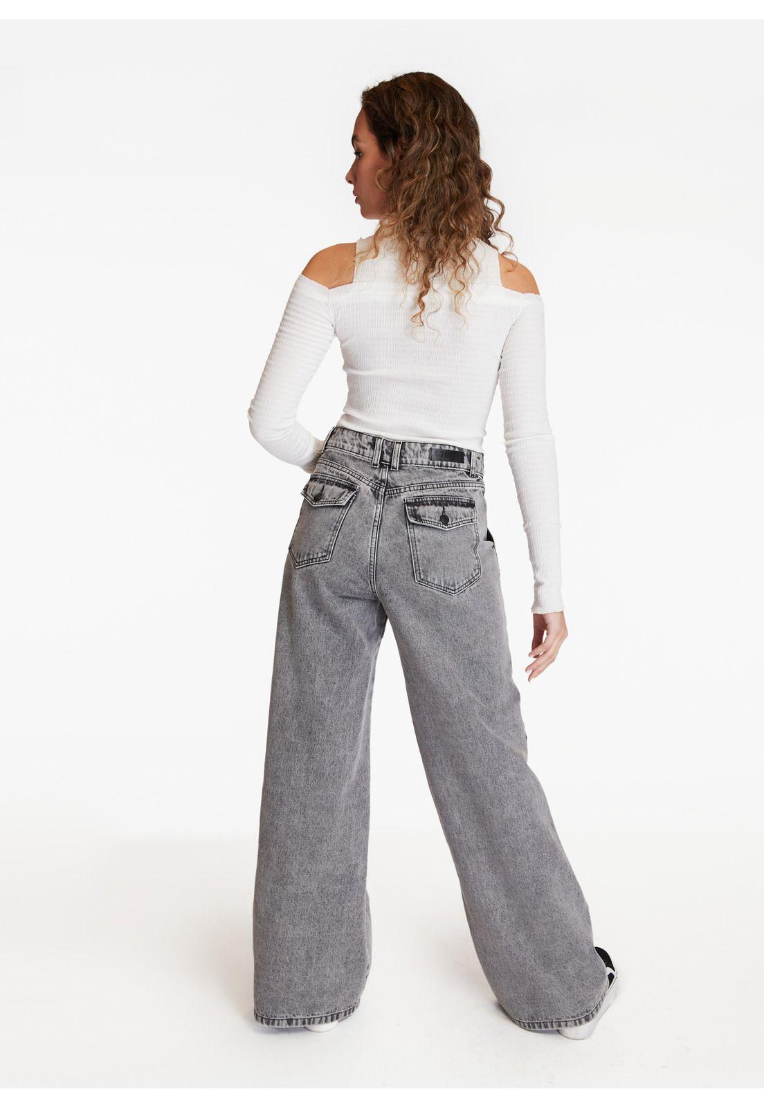Jeans Deka Palazzo Gravillado Negro Efesis-2