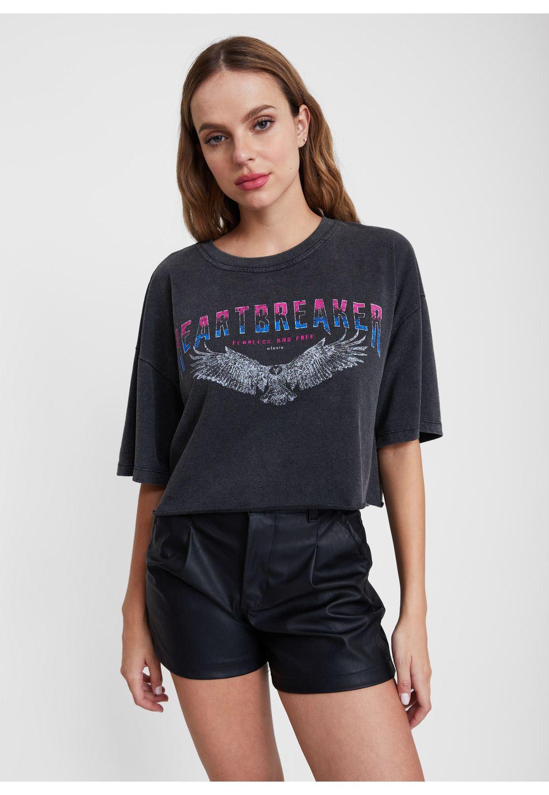 Polera Pola Crop Oversize Negro Efesis-2