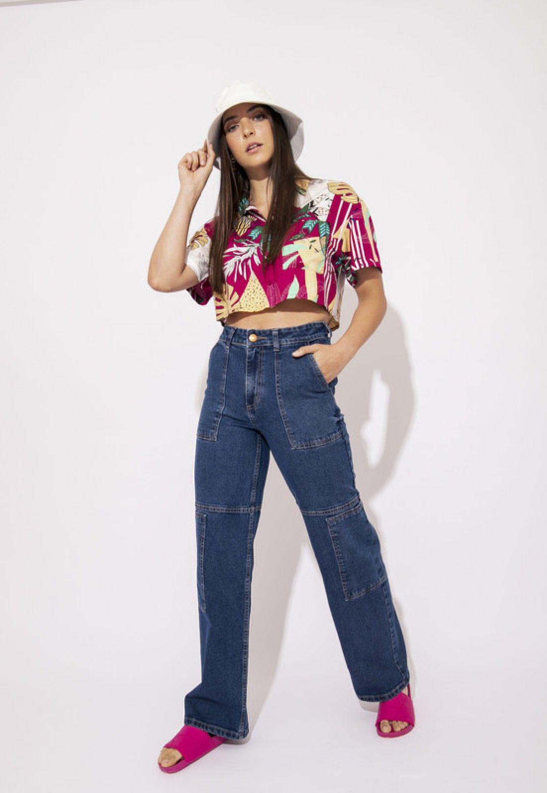 CAMISA GUAYABERA CROP ALYA MULTICOLOR-1