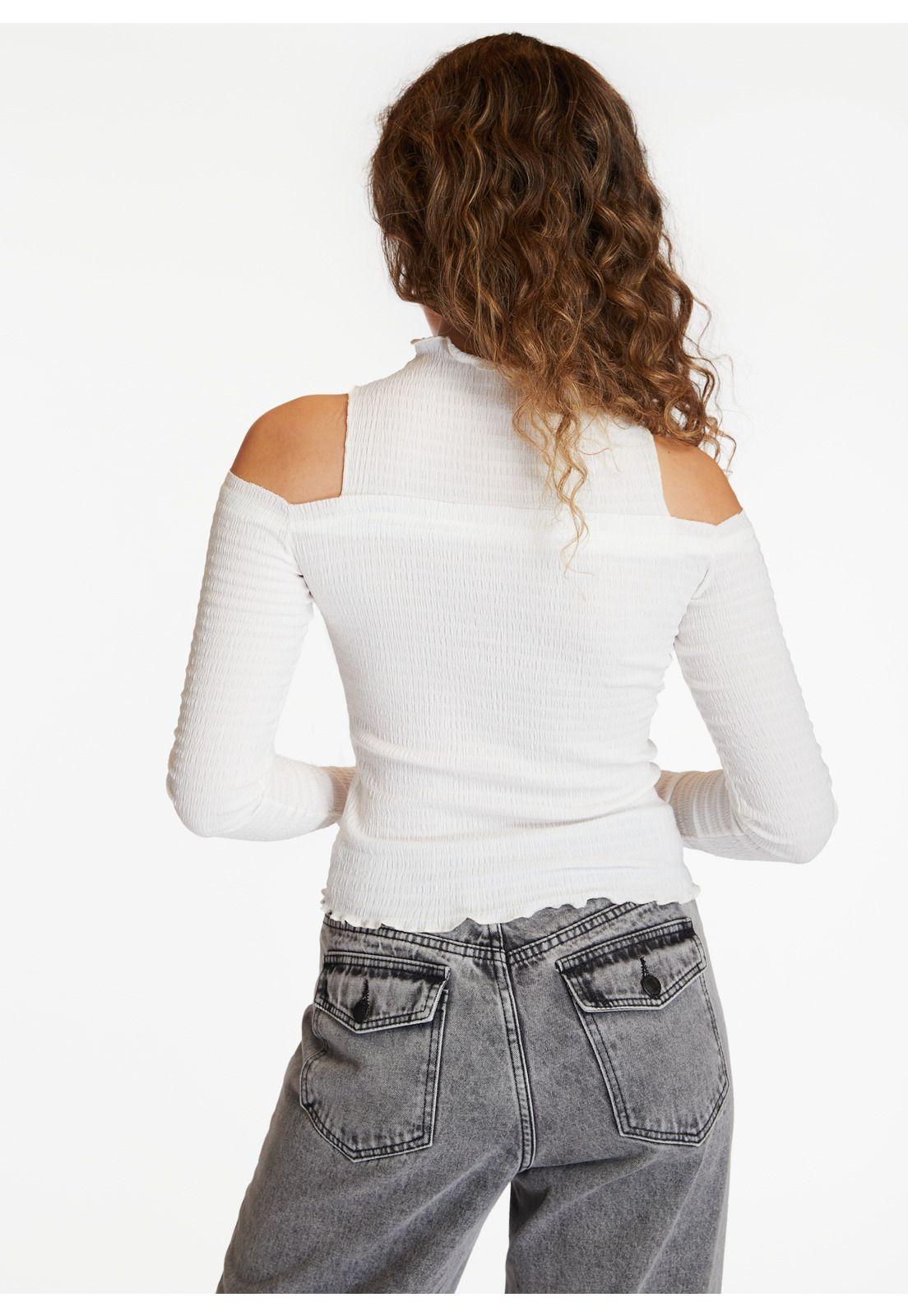 Polera Kenya Regular Cuello Alto Sin Hombros Color Crudo Efesis-3