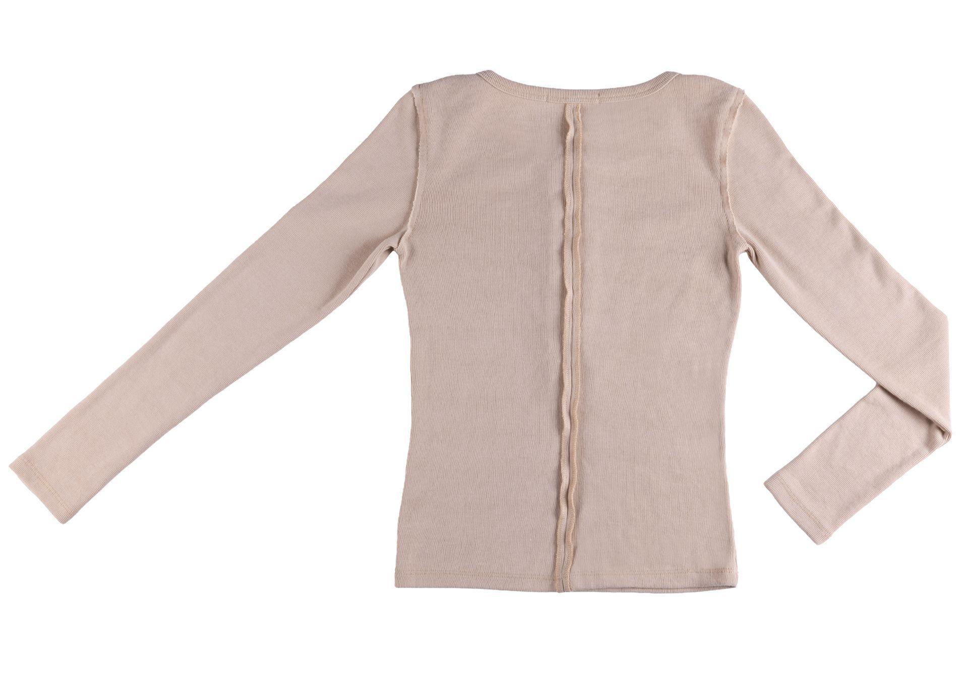 POLERA CORAL REGULAR BOTONERA DELANTERA BEIGE EFESIS-3