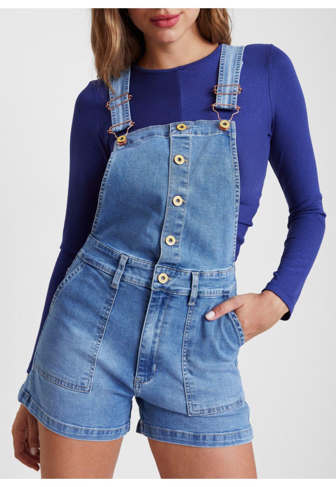 Jardinera Short Nani Botonera Azul Claro Efesis-2