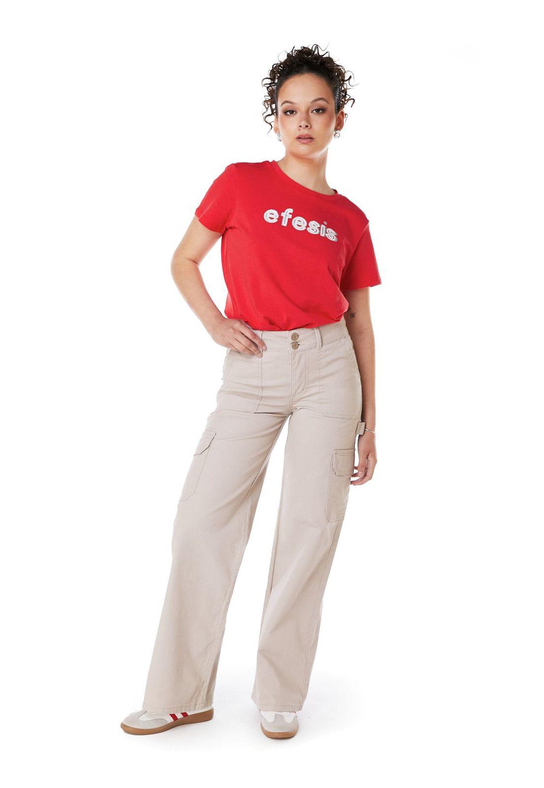 PANTALON NAOS PALAZZO CARGO BEIGE EFESIS-0