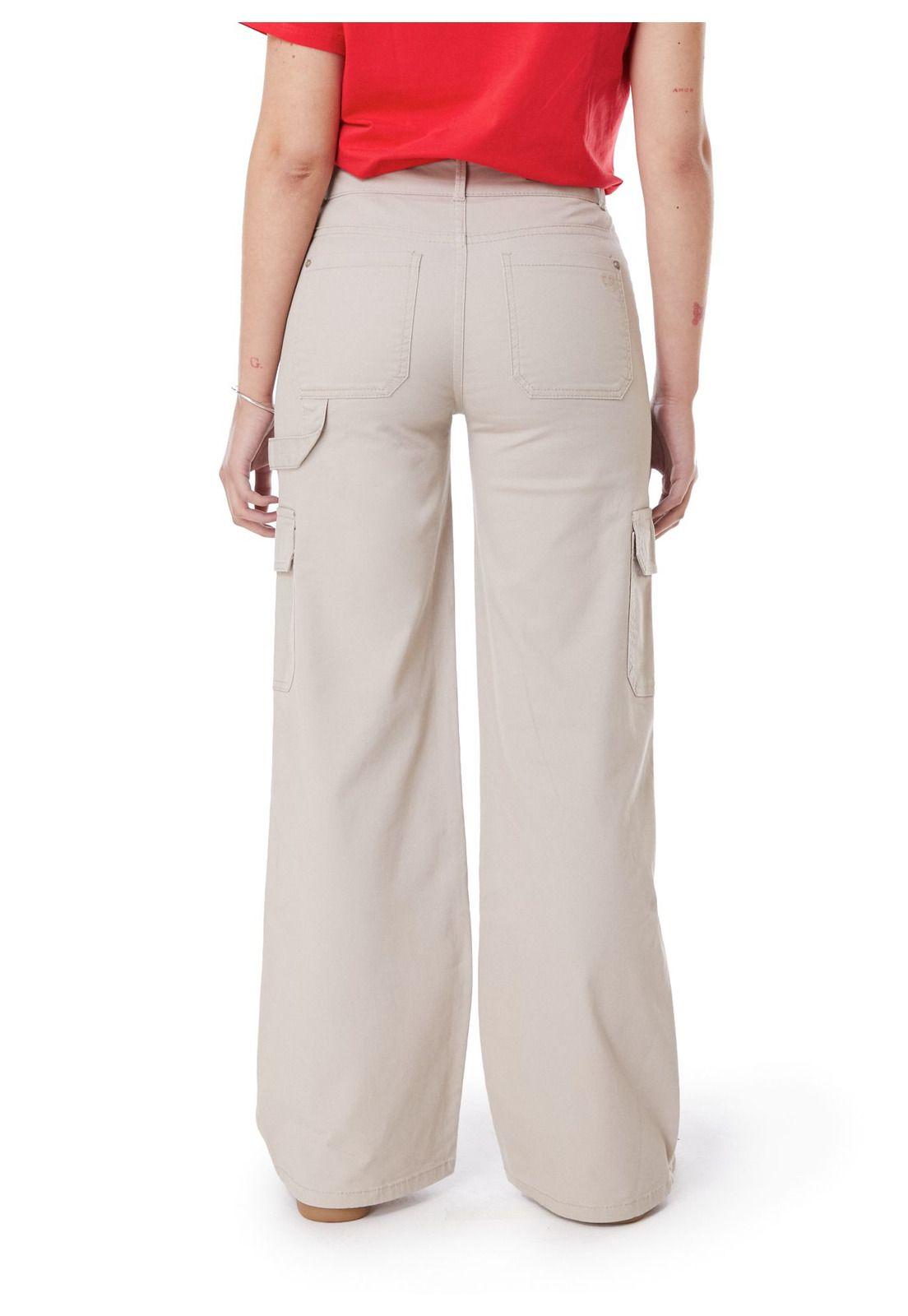PANTALON NAOS PALAZZO CARGO BEIGE EFESIS-3