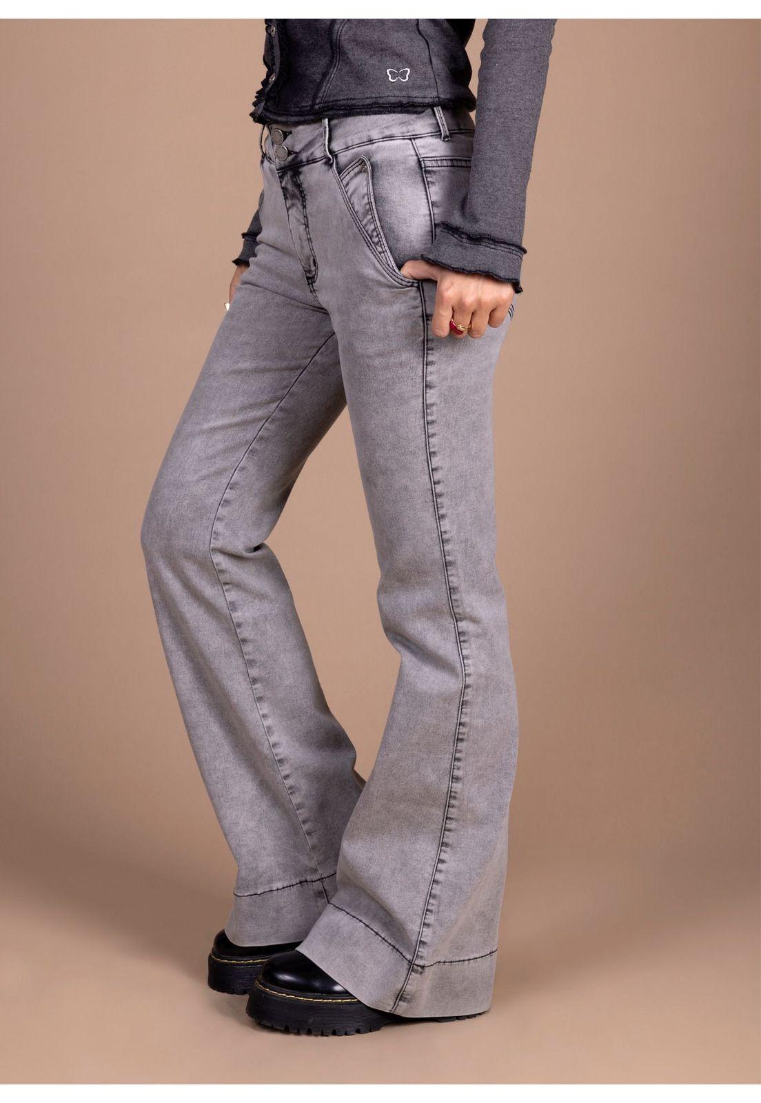JEANS ORION FLARE TAPETAS BOLSILLOS GRIS EFESIS-2