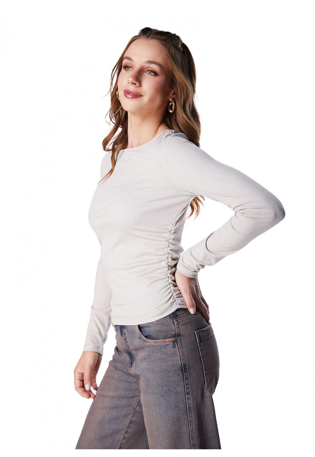 POLERA MUNCH REGULAR ESCOTE ASIMETRICO Y RECOGIDO COSTADOS CRUDO-2
