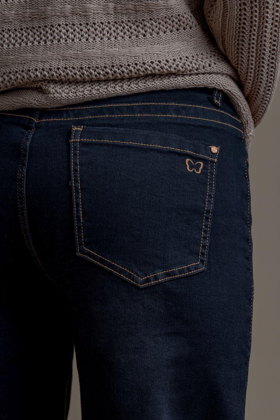 JEANS PIRAGI PALAZZO HILO CONTRATONO Y BOLSILLO INCRUSTADO NEGRO EFESIS-5