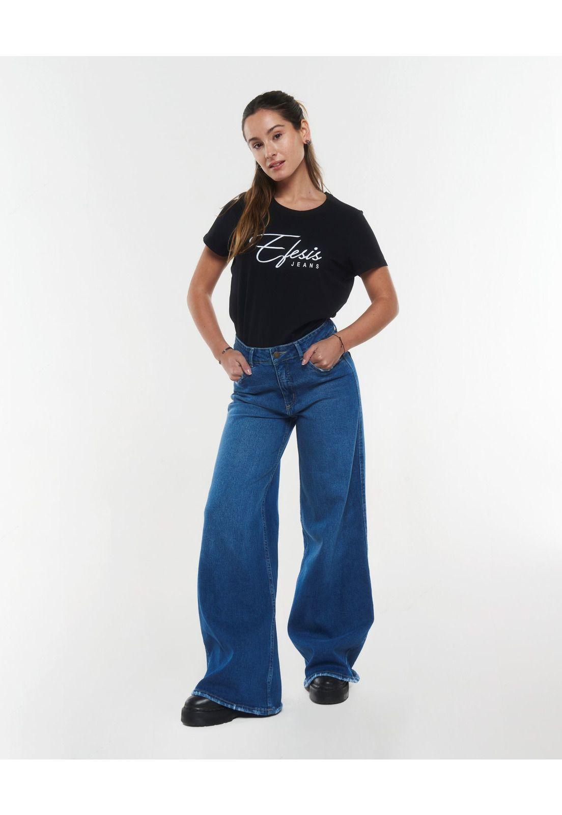 JEANS SELENA PALAZZO PINZA EN TRASERO AZUL EFESIS-0