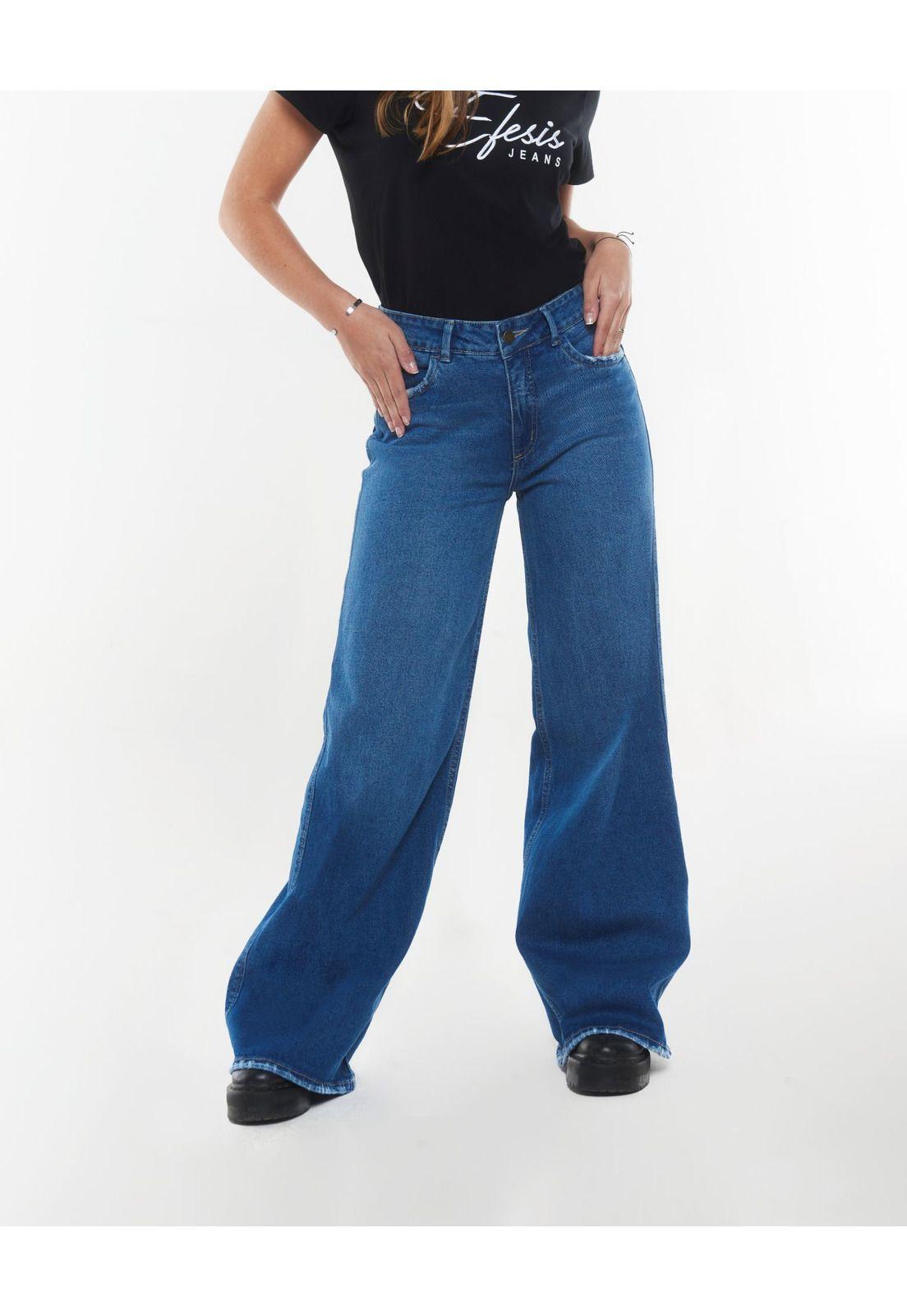 JEANS SELENA PALAZZO PINZA EN TRASERO AZUL EFESIS-1