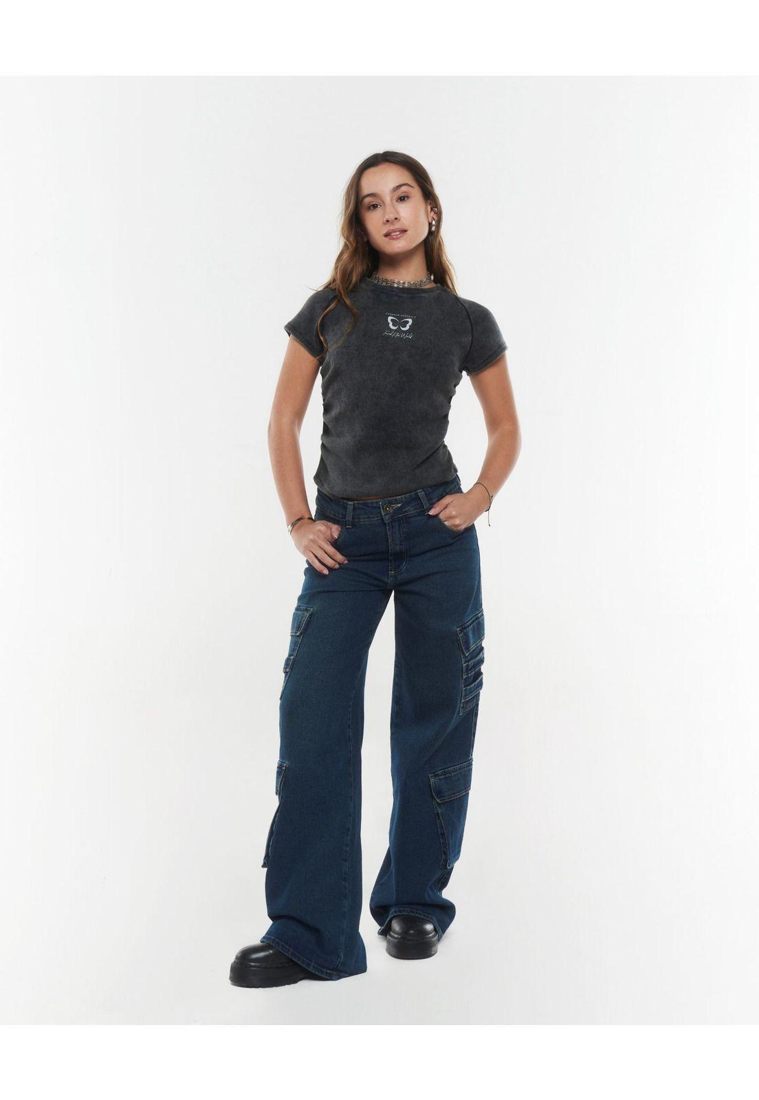 JEANS MARÚ WIDE MULTIBOLSILLOS DIAGONALES AZUL EFESIS-0