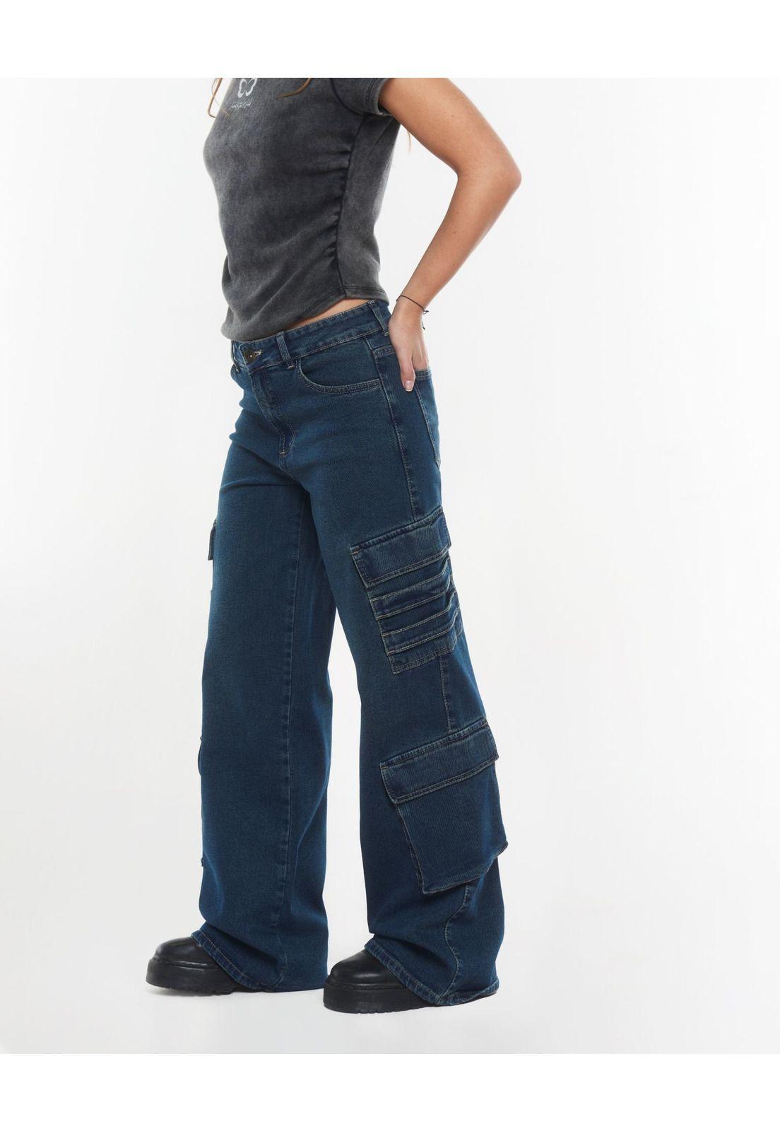 JEANS MARÚ WIDE MULTIBOLSILLOS DIAGONALES AZUL EFESIS-2