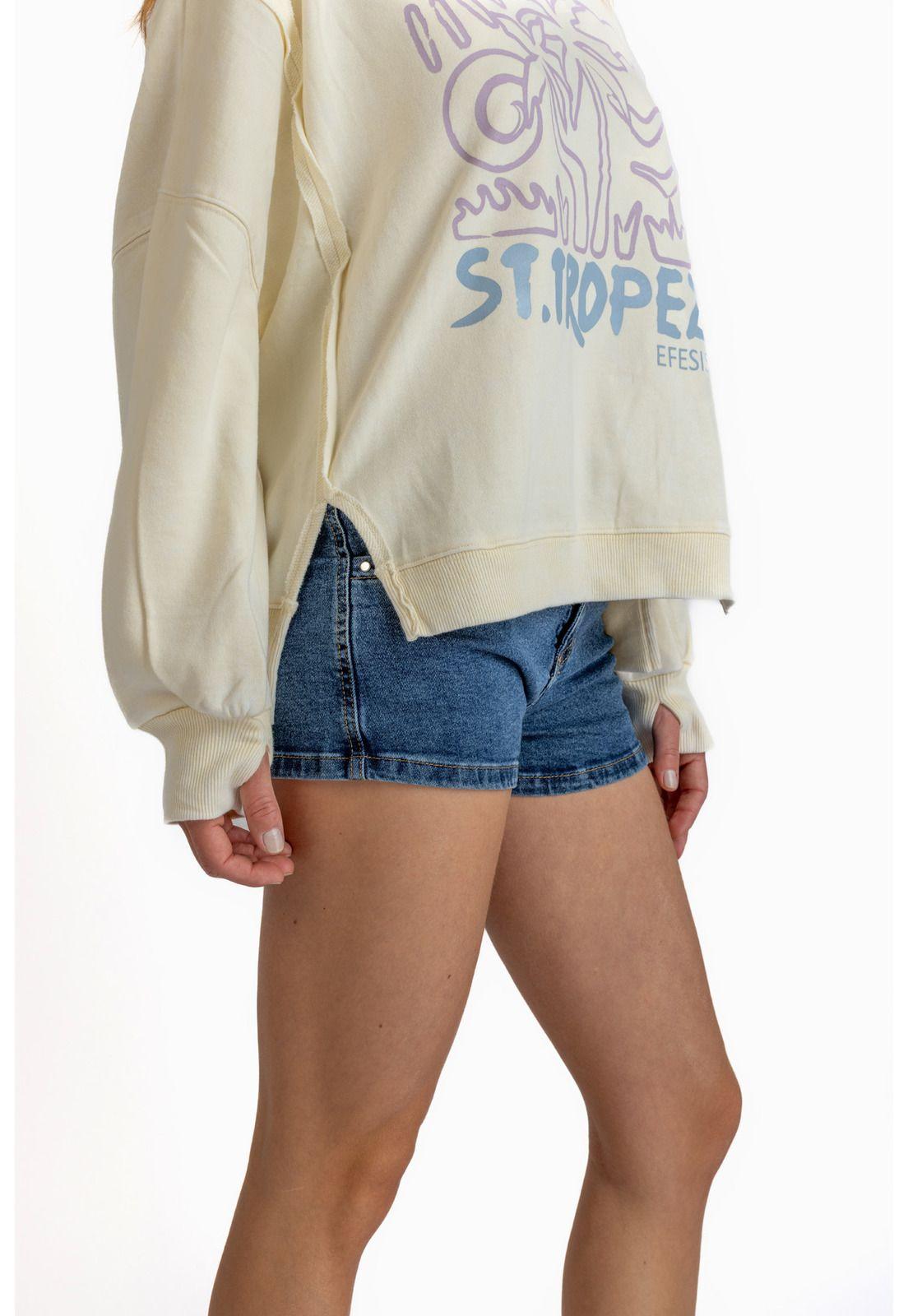 POLERON KIOTO OVERSIZE CORTES Y ESTAMPADO CRUDO EFESIS-5