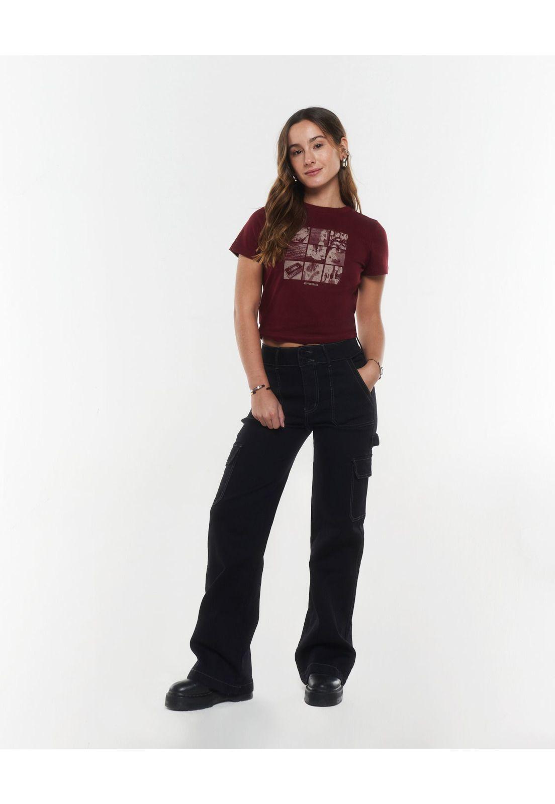 JEANS LYNA WIDE CARGO MULTIBOLSILLOS NEGRO EFESIS-0